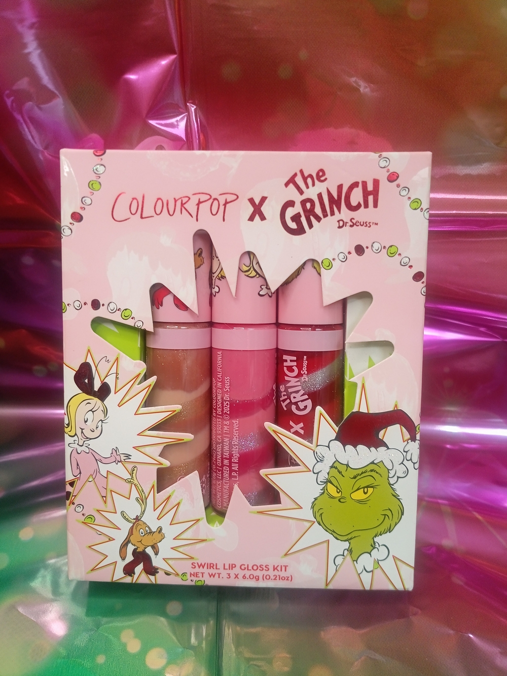 Colourpop X The Grinch Merry Grinchmas Swirl Lip Gloss Kit